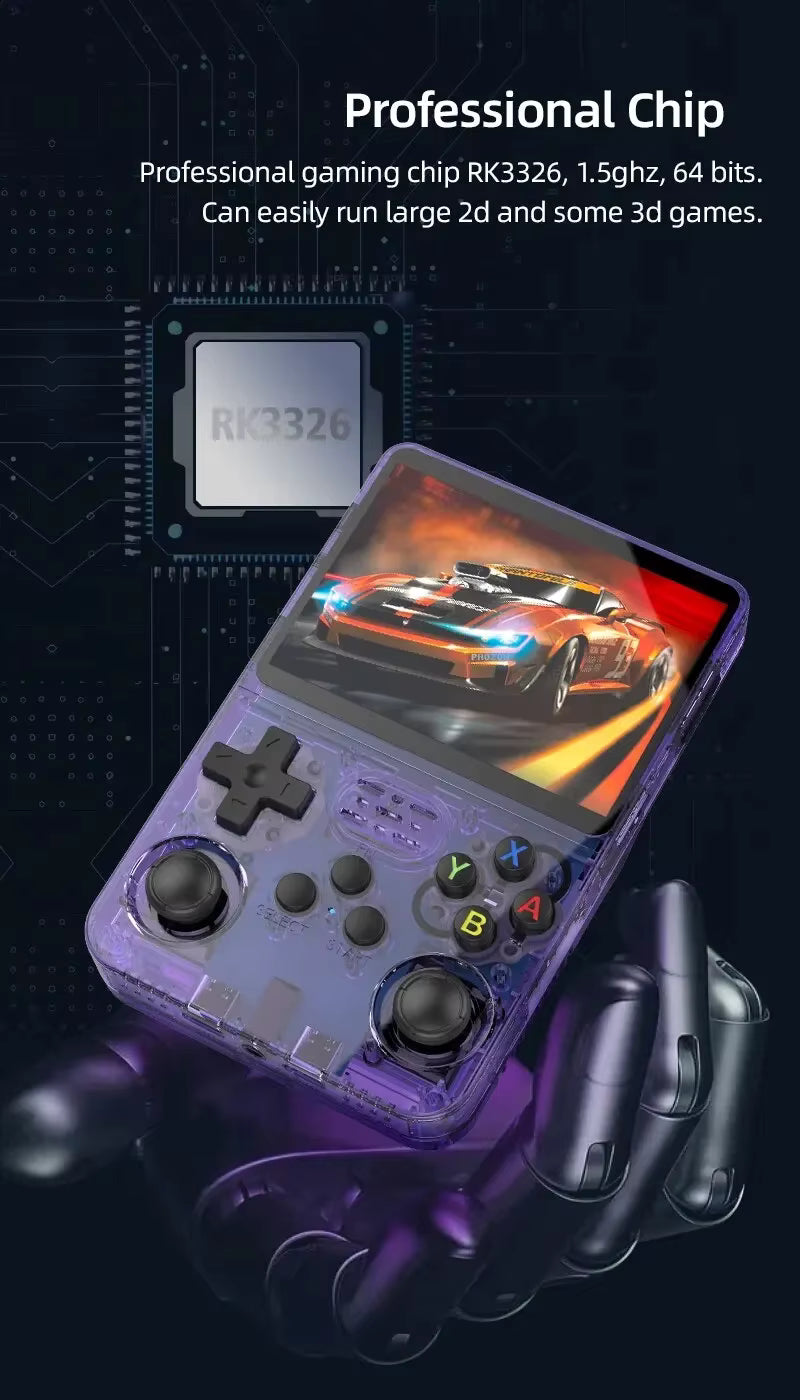 R36S Retro Handheld Console – Portable Retro Gaming, 3.5” IPS Display, 64GB/128GB