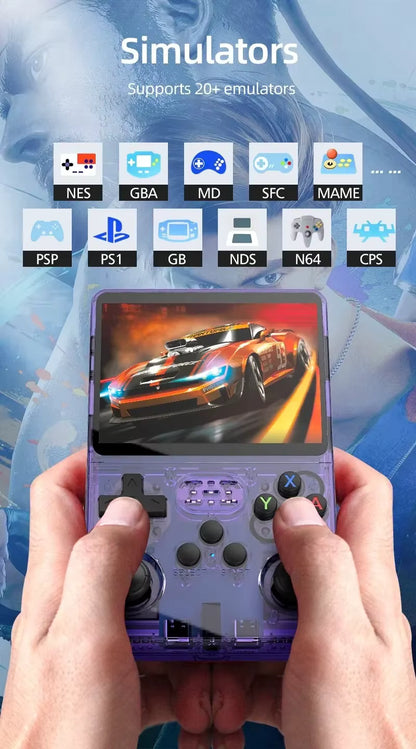 R36S Retro Handheld Console – Portable Retro Gaming, 3.5” IPS Display, 64GB/128GB